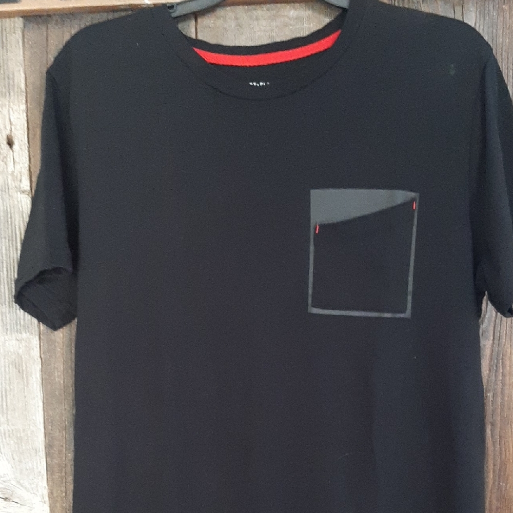 2 For $6 Classic Black Men's Tee with Pocket